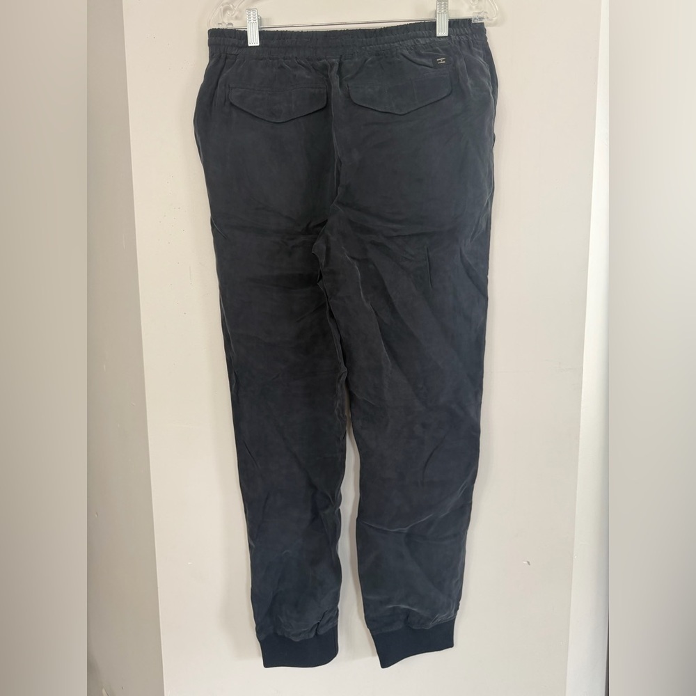 NEW Superdry Cupro (feels like silk!) Dark Navy Cuffed Woven Joggers Women’s 8 - Picture 5 of 10